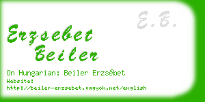 erzsebet beiler business card